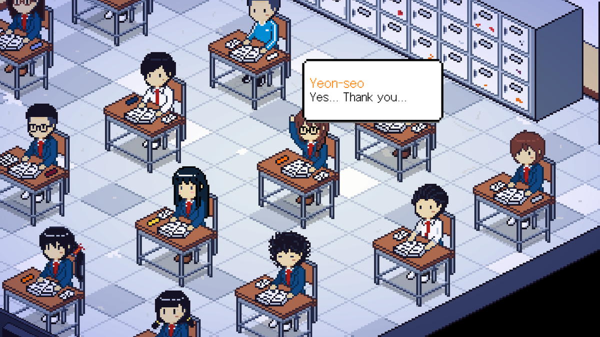 velupix's tweet photo. @GamefolioGG Thanks for #ScreenshotSaturday!
Here’s a screenshot from my current work in progress.
After all, you never know what might happen during class.
https://t.co/rs9ACVLKMl https://t.co/DcnwR6OKDr