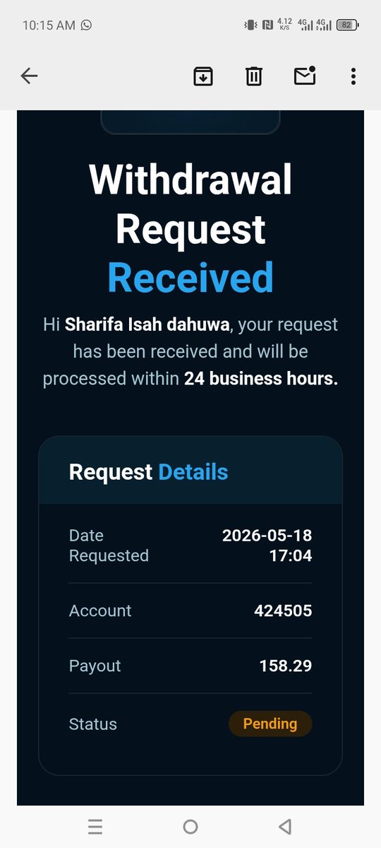 shareephafx's tweet photo. Automated CID flags on @BlueGuardiancom make mistakes. I trade on a used phone, which triggered a device match.
I sent all KYC proofs months ago but 13 mins after requesting a $158.29 payout (Acc:424505) they instantly labeled it ManuallyBreached &amp; locked me out. ❌#BlueGuardian https://t.co/Mecw2rZ5WA