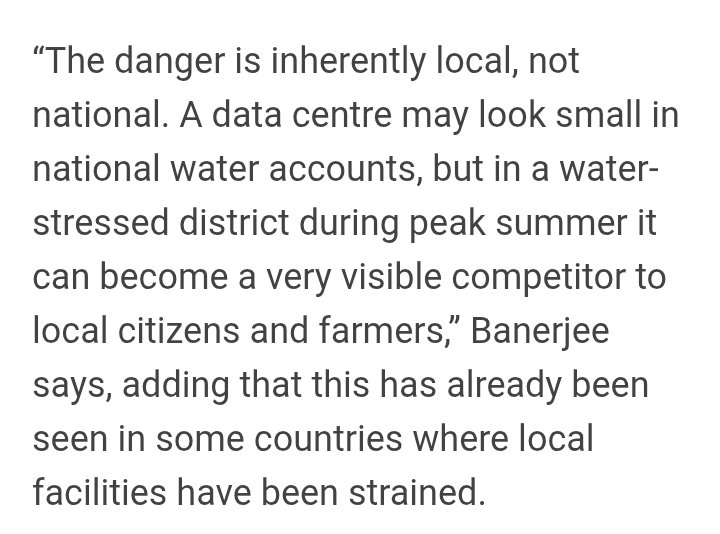 idotic_brain's tweet photo. The growth of AI data centers is putting a huge strain on India’s natural resources. It may not seem like a big deal right now, but it will become a serious national crisis once these resources start running out.

Think about it .🙏 
#saveresources https://t.co/vC4UKGZzQF