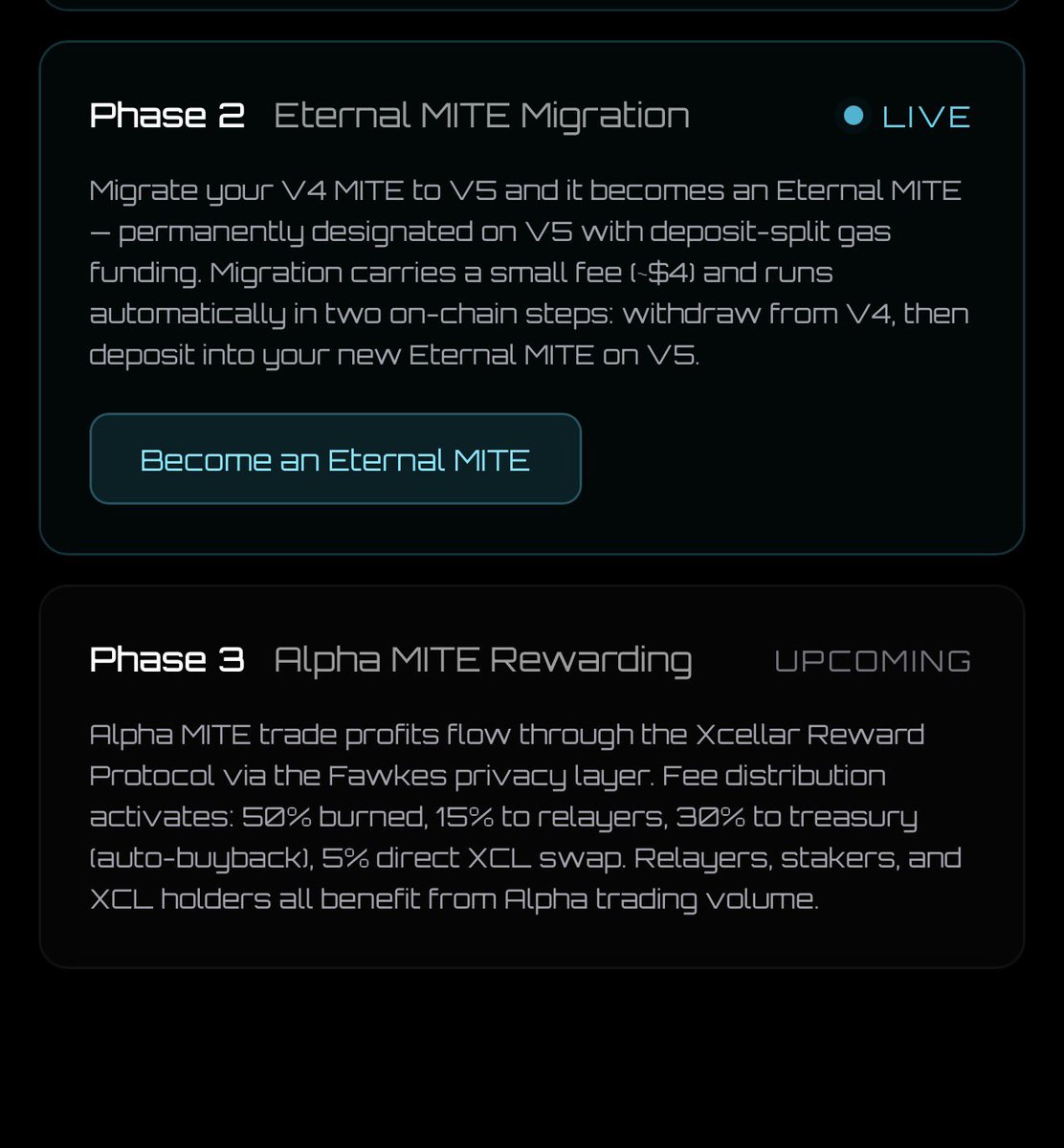 XCL_MAFIA_'s tweet photo. 🚨 NEW UPDATE MAFIA 🚨

V5 is about to go LIVE. ⚡

♾️ Eternal MITES are here.
🤖 Permanent trading entities.
💰 100% profit retention.
🔥 Reward Protocol loading.

The machine is awakening…

⚔️ #XCL #SENT #DEFI #Web3 #Ai #XCL_MAFIA https://t.co/8vQZMBE1qP