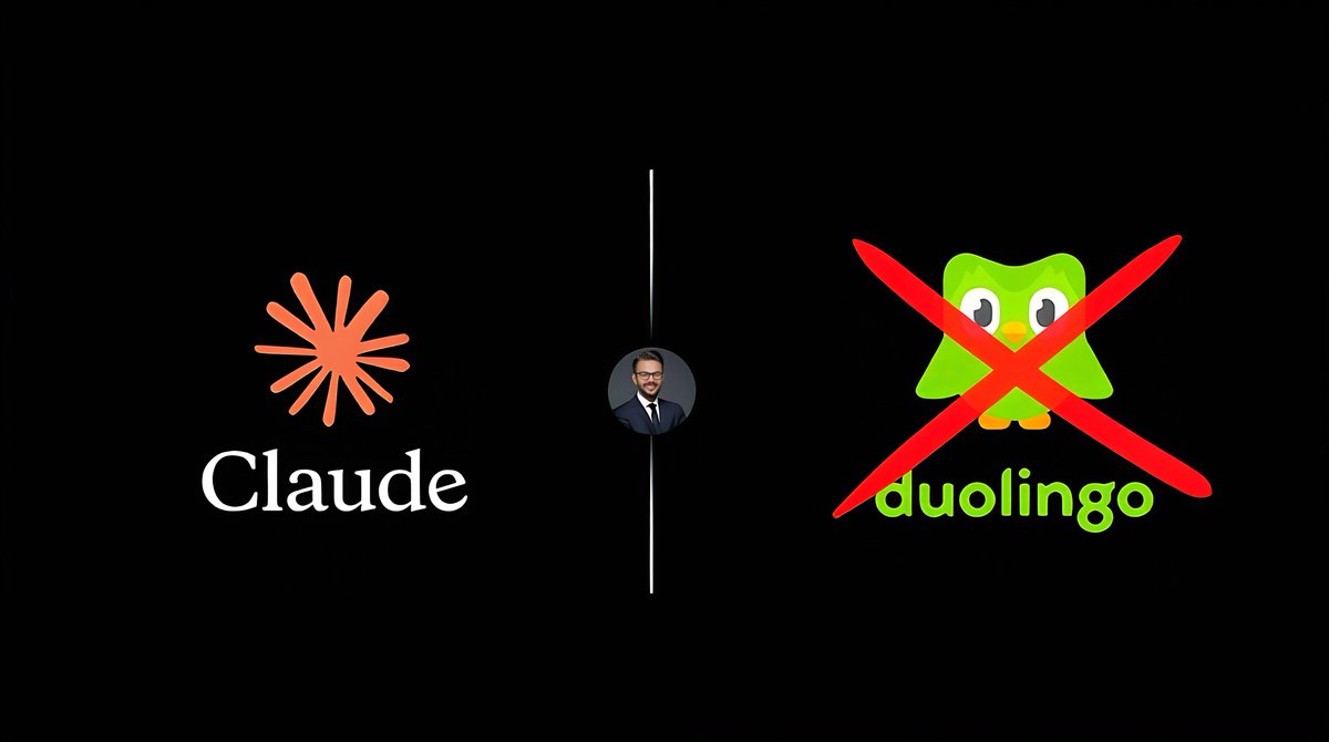 jason_coder0's tweet photo. THIS IS INSANE 🔥

Most people spend YEARS on language apps and still can’t speak.

Claude did in 4 weeks what Duolingo couldn’t fix in 4 years.

Here are the prompts :👇🏽👇🏽 https://t.co/kOW8MCNBcM