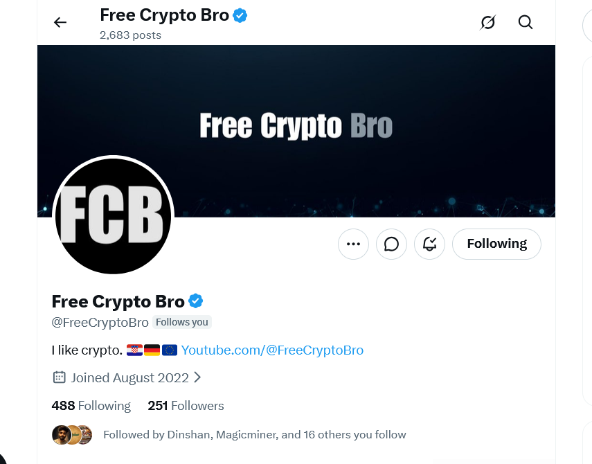 Xaris_frozen_'s tweet photo. One of the few truly legit accounts in crypto @FreeCryptoBro 
I have personally received a miner from one of his giveaways, so I can vouch for him. Great insights, genuine engagement and always giving back to the community. 

Definitely worth a follow 🚀👊 https://t.co/lSoUmFiqaC