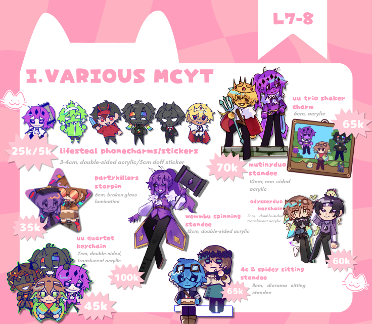 caemichi's tweet photo. Dropping in my #chibiconx ots catalog!

📅: Both Days
📌: Luminara (L7-8)
🛒 Fandom : MCYT (Lifesteal SMP, Unstable Universe, StateSMP, Parkour Civilization), Hndrline, VN, Malevolent, GSGW/GDCG
#chibicon #chibiconx #chibiconcatalog https://t.co/wBFvuAuwBm