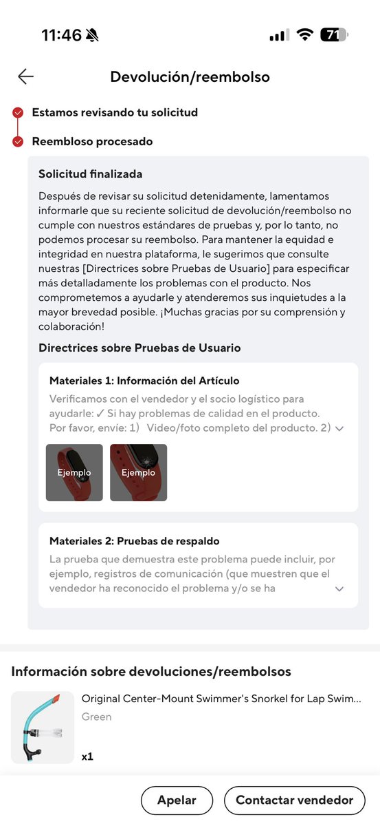 Nando_Alavedra's tweet photo. @AliExpressES: compro un snorkel, viene defectuoso, no deja respirar. Pido la devolución y me la rechazan porque “no cumple los estándares de devolución ¿Desde cuándo un producto que no funciona y compromete la seguridad del usuario no es motivo suficiente para devolverlo? 🤯 https://t.co/nr0eluaQwn