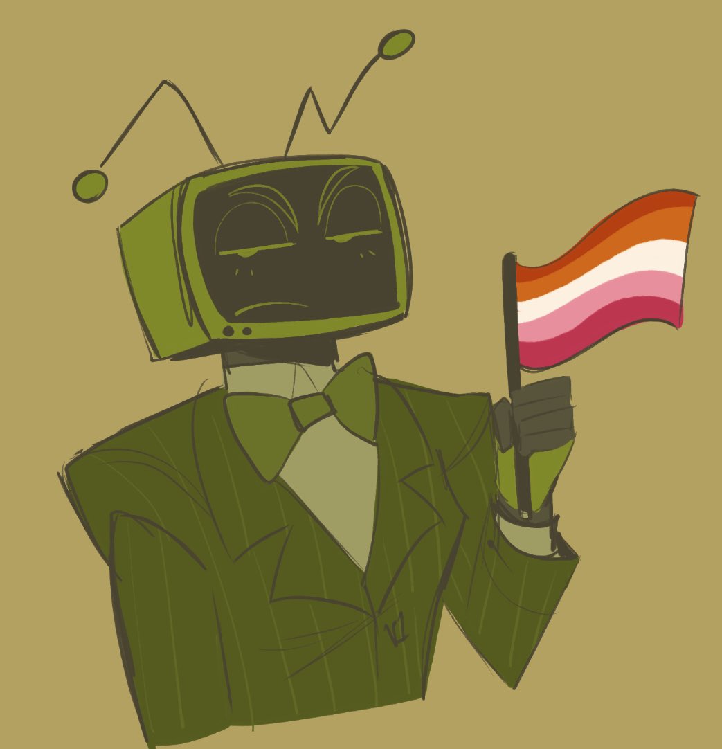 berryboo1990's tweet photo. Sprout told me if I’m gonna run this account I have to at least post for this month so, here it is. 

Yes yes, praise me, it was very brave of me to come out in such cruel times, I know. [Vee Lesbian Pride merch coming soon] https://t.co/wyAjN7FpTQ