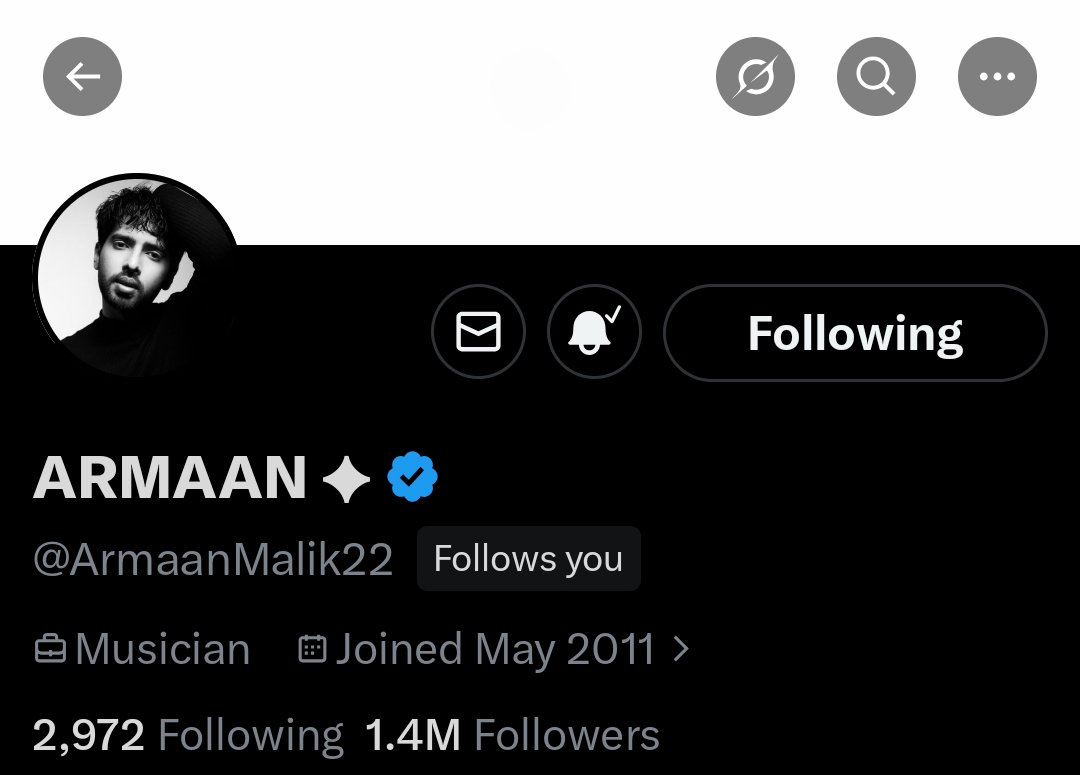 Nadia_armaalian's tweet photo. Do you know this #FollowsYou makes me happy every time I see it . 
I feel sooo goodd😭😭.
@ArmaanMalik22  thank you soooo muchhh 🥹.
The fact is,I created twitter account just for of you and Amaal in 2020 March☺️.and one of you followed me back😭.love you so so much 🫶🏾 https://t.co/z1UwCrs83n