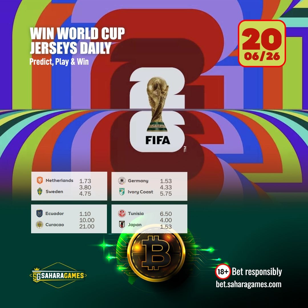 BetSaharaGames's tweet photo. Africa`s first team to secure a spot in the knockout phase? Ivory Coast`s stage is set tonight as they battle it out with Germany. Click: https://t.co/7GtewFmonr
#GoCrypto #SaharaGamesCrypto https://t.co/nz7x771xix
