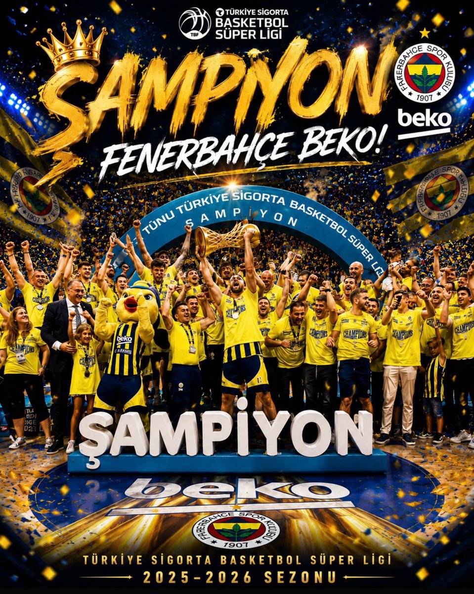 SinanGzel's tweet photo. Şampiyon Fenerbahçe Beko! https://t.co/rdZ2qVTVCa