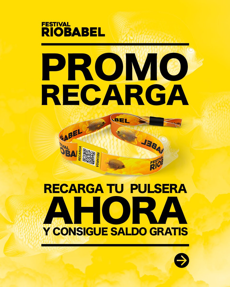 FestRioBabel's tweet photo. 🤑 PROMO RECARGA 🤑

🐠 Si recargas 50 euros, te regalamos 5
💛Si recargas 100 euros, te regalamos 15
❤️‍🔥Si recargas 150 euros, te regalamos 25

Puedes recargar tu saldo con tu pulsera o con tu entrada o abon  ☺️ https://t.co/8psrEnwtea