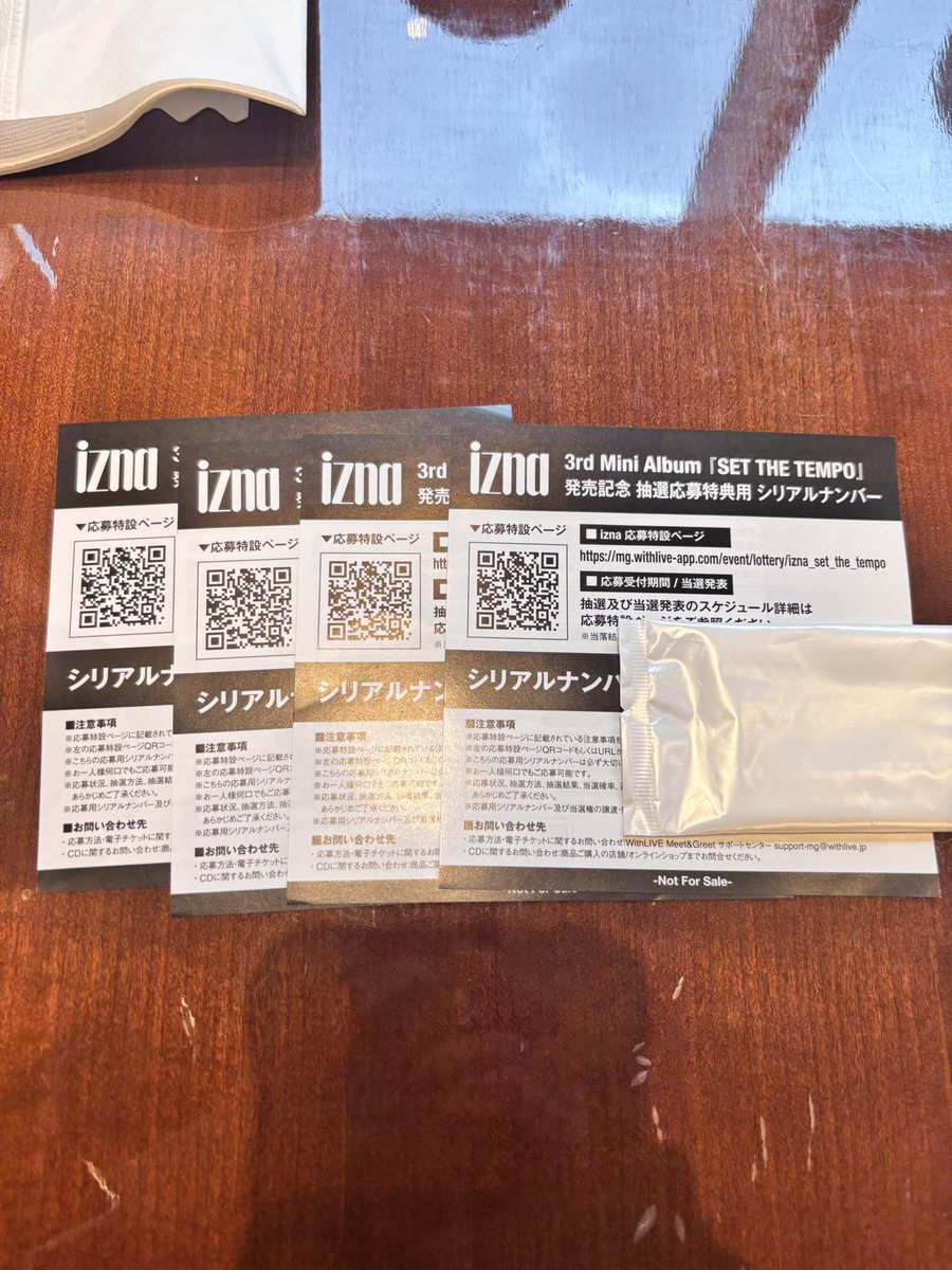 GLLIT_naya's tweet photo. izna SET THE TEMPO シリアル 買取

譲　未使用シリアル4枚
求　2500円/枚

PayPay
オフイベ参加できないためお譲りします。
お気軽にお声掛けください🙌🏻 https://t.co/sH6rtgHUEP
