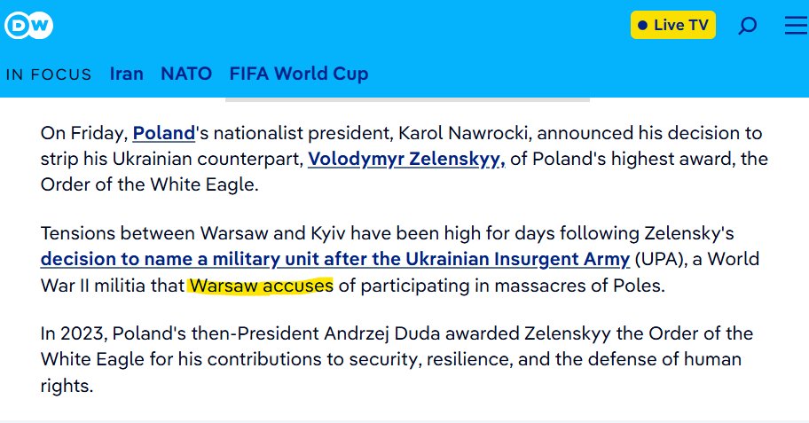 danieltilles1's tweet photo. Hi @DeutscheWelle &amp; @DmytroHubenko,

Poland does not "accuse" the UPA of "participating" in massacres of Poles. It's an established fact (not even disputed by Ukraine) that the UPA led massacres of Poles https://t.co/pmLAkEJJ05