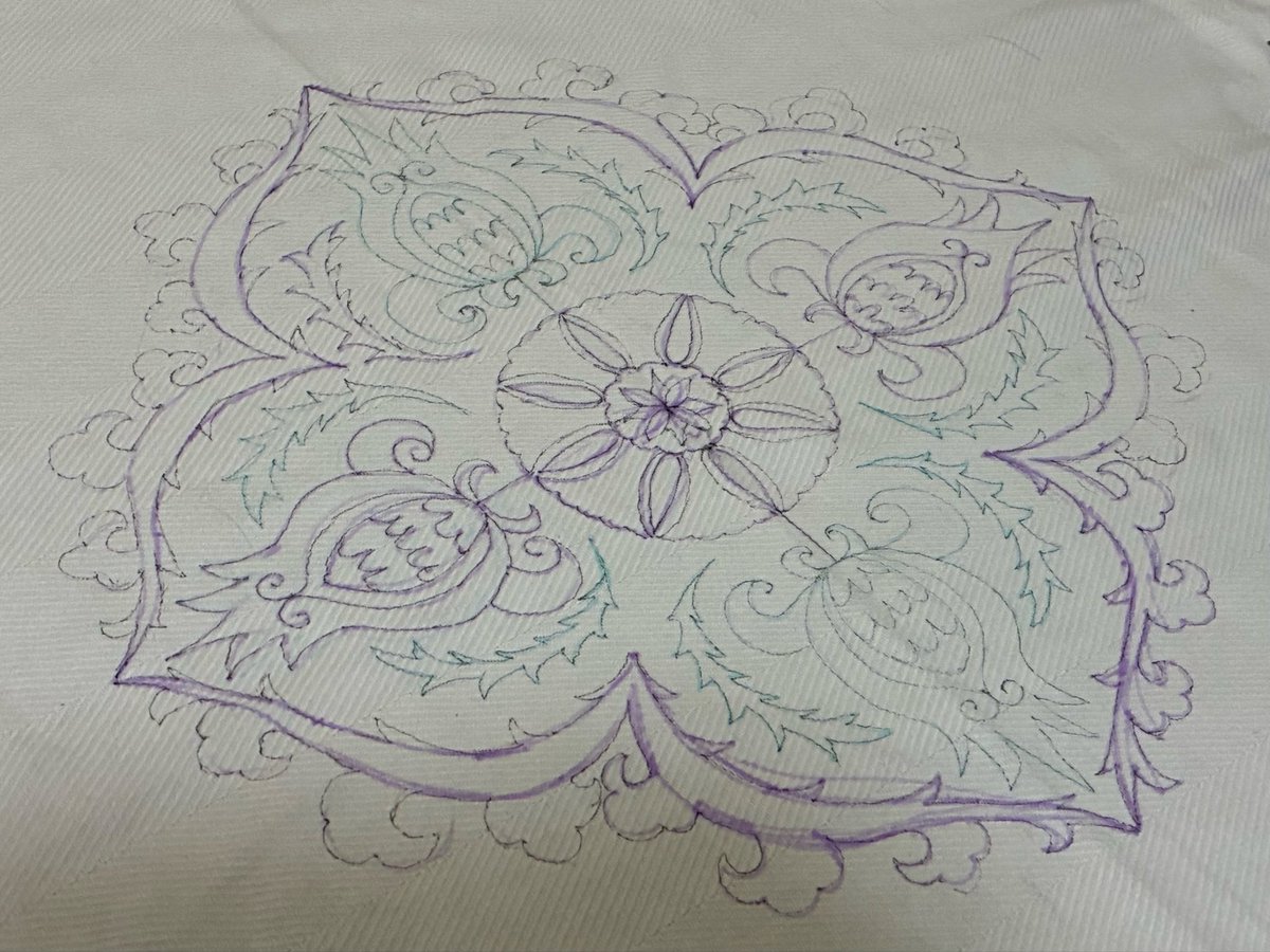 bumpofmikan's tweet photo. ハンドルミシンの練習用に図案描いたものの、思ったより可愛くなっちゃってニコニコ☺️ https://t.co/LEjgd2X63O