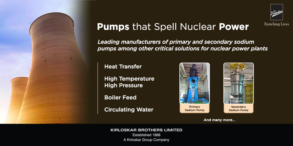 HunterH545593's tweet photo. Kirloskar Brothers Limited🇮🇳
Pumping Solutions for nuclear power project

1/3 https://t.co/zJZmdeHwEN