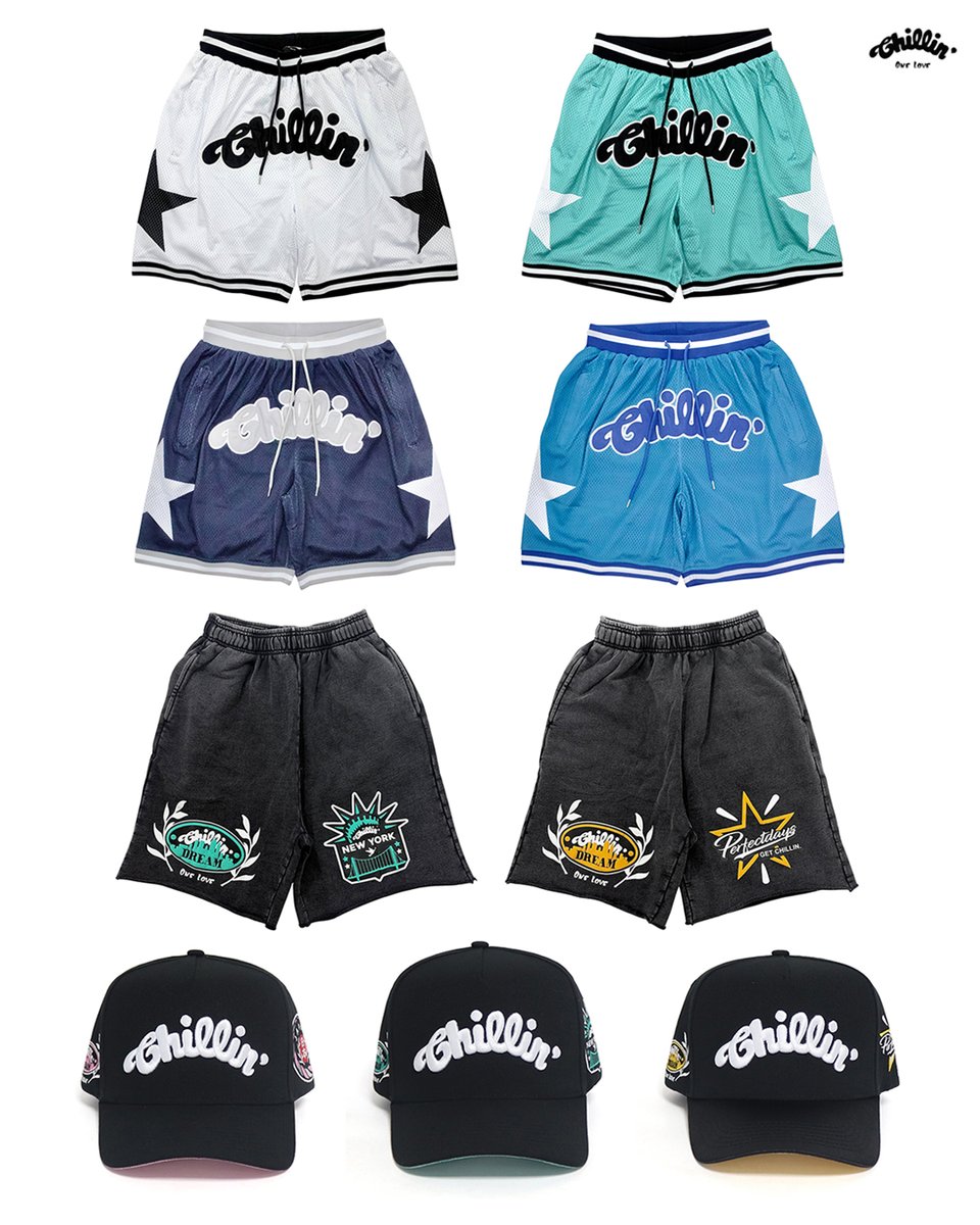 INDOOR_045's tweet photo. 【CHILLIN】
人気アイテムのバスケショーツよりニューカラーや、ビンテージウォッシュ加工ショーツ、キャップ新作が到着！本日オンラインストアでも発売開始！
https://t.co/OsgpnFxyn1 https://t.co/fMYZkAb4gH