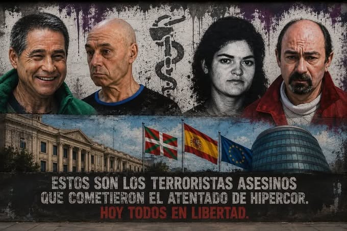 FuensantaLM's tweet photo. Años de plomo- Atentado Hipercor, Barcelona. 
Tal día como hoy, ETA cometió una GRAN MASACRE, asesinando a 21 inocentes e hiriendo a 45. Las sabandijas que cometieron este vil atentado, fueron condenadas a casi 800 años de prisión. Hoy, están todas en libertad. https://t.co/TMWIvqoRBe