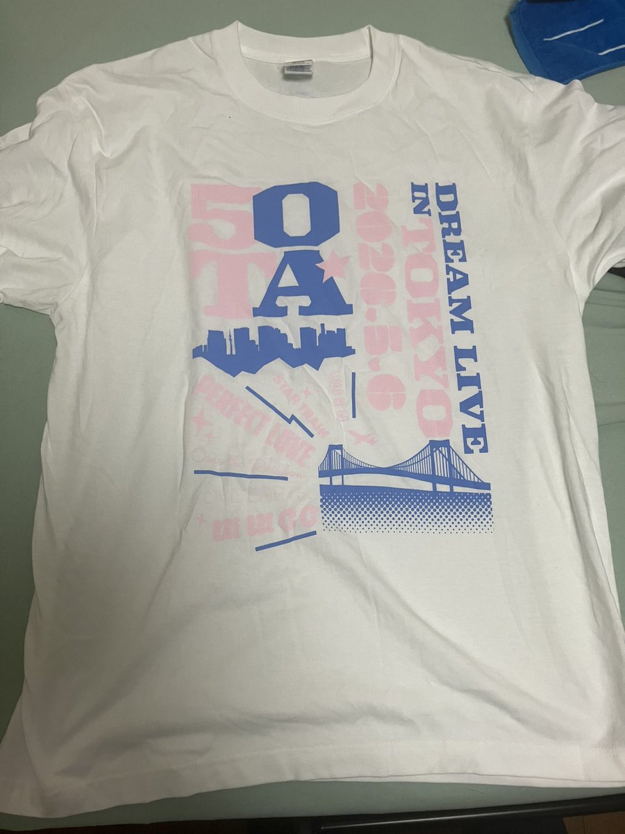 そして昨日、追加で頼んで置いた50TAライブのTシャツ(白・青)が届いた