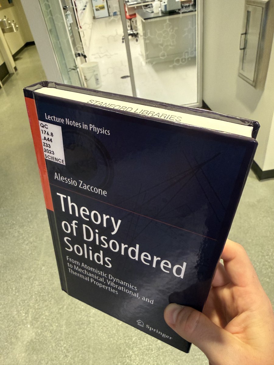 ZacconeAlessio's tweet photo. It looks like my book @SpringerNature "Theory of Disordered Solids" https://t.co/7Xnn7R7Cwv has made it safely to the @Stanford University Science Library! Photo credit: @ben_alessio22 and Michael Kim #disorderedSystems #ComplexSystems #physics #Complexity #maths @zacharyevenson https://t.co/ou4t9DXzzw
