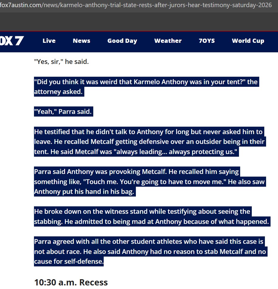 Realityentruth's tweet photo. @shay_sweatt Testimony from his "friend at the trial begs to differ.

The boys "chasing" him are chasing after the person and pointing that he had just stabbed their teammate in the chest. Context. You cannot spin the truth. That friend he was "talking to" this is what he said at trial. https://t.co/EOnL2kH4WH