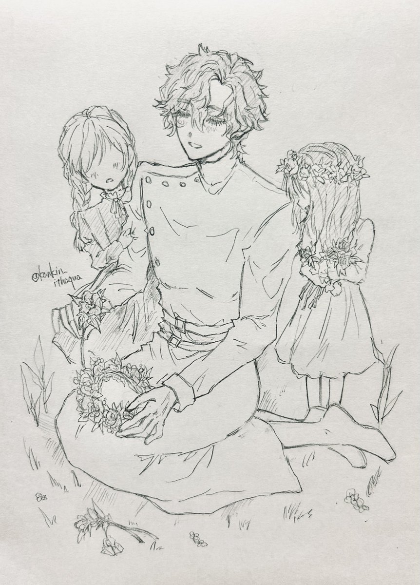 kankin_ithaqua's tweet photo. 花冠作るの上手そうだよねﾌｨﾝ先…………………。 https://t.co/5MSA8viEUN