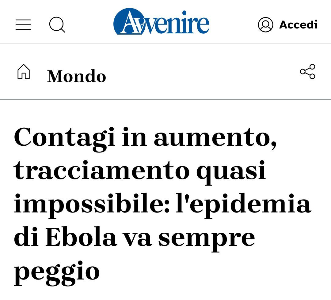 MarcoDabizzi's tweet photo. Il fogliaccio della chiesa si butta a gamba tesa sulla farsa dell'Ebola, cercando di aumentare la paura.

I globalisti stavolta hanno scelto il cavallo sbagliato, i sintomi dell'Ebola (o della malattia che dicono esssre Ebola) non sono facilmente falsificabili, e buona parte del mondo se ne fotte conunque.

In compenso quel giornale non dedica una riga agli stupri dei pakistani in UK.