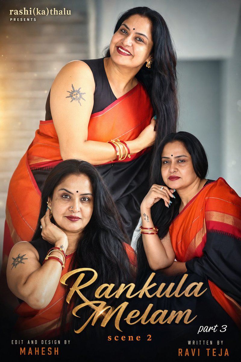 Rashikathalu's tweet photo. Part 3
Pelli chupulu
Scene 2 Pragati and ramya Mogudu kacheri.
Ramya and pragati Mogudu kindaki vachi ala anaka.
Pragati and ramya Mogudu lecharu.
PRAGATI-nenu kuda ma anayagarito knchm matladali.
Ramya mogudu-avunu nenu kuda ma chelli to matladali chala important ani kanu kotadu https://t.co/z7uspLqHNV
