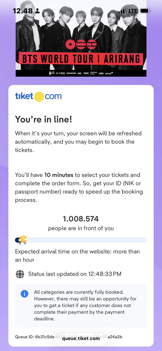 sangwonwithleo's tweet photo. Bjir setara penduduk pekanbaru, ini pada war tiket day3 bts gensale kah? https://t.co/cZ6a56PZna