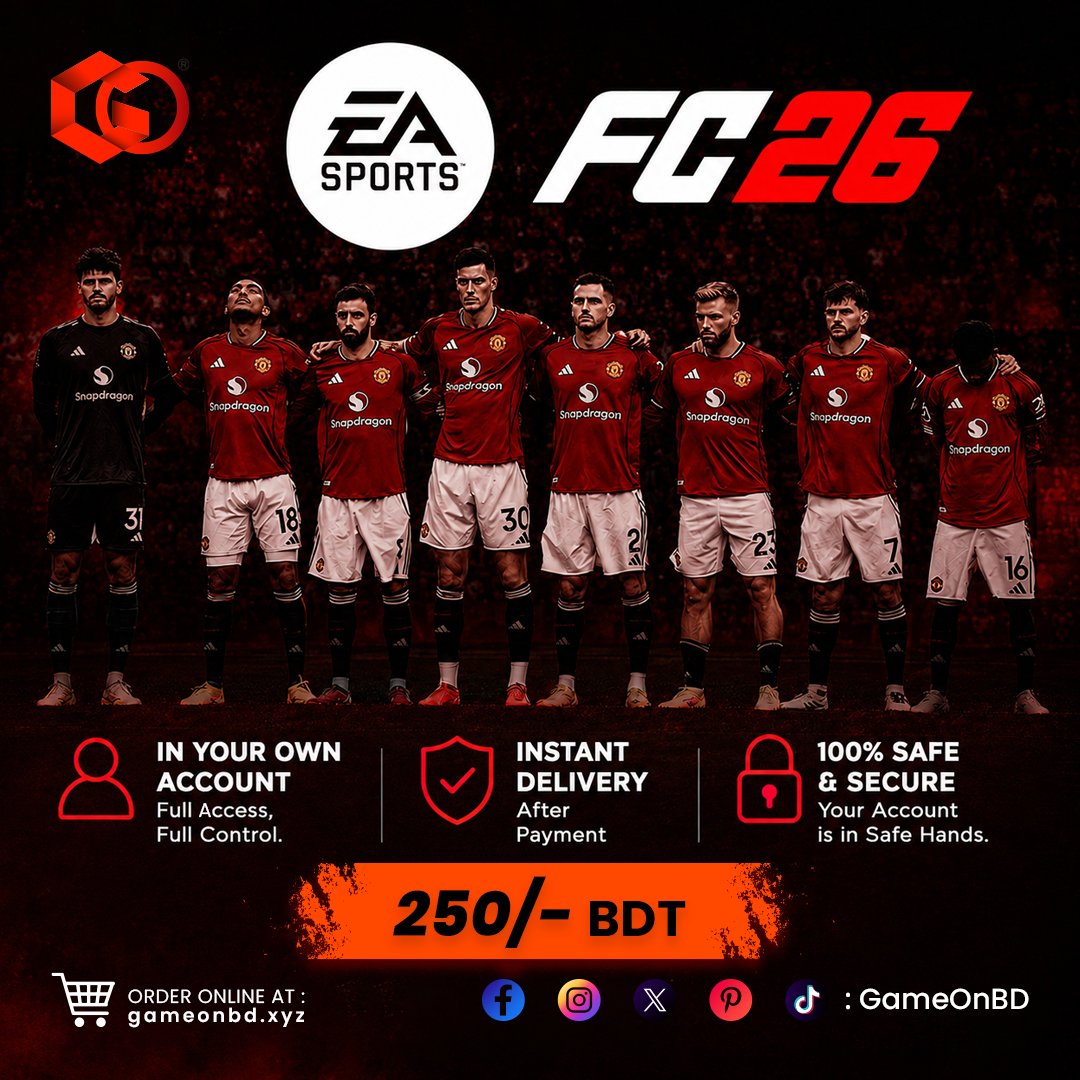 GameOnBD's tweet photo. ⚽🔥 LIMITED-TIME OFFER ALERT! 🔥⚽

Step onto the pitch with EA SPORTS FC 26 at an unbeatable price! 🎮

💥 Only 250 BDT 💥
⏳ This special price won't last forever!

🛒 Order now: https://t.co/4aP9Wq8tR2

#EASportsFC26 #FC26 #GamingDeals #GameOnBD #EAGames #FootballGaming https://t.co/uiNiL5tV2l