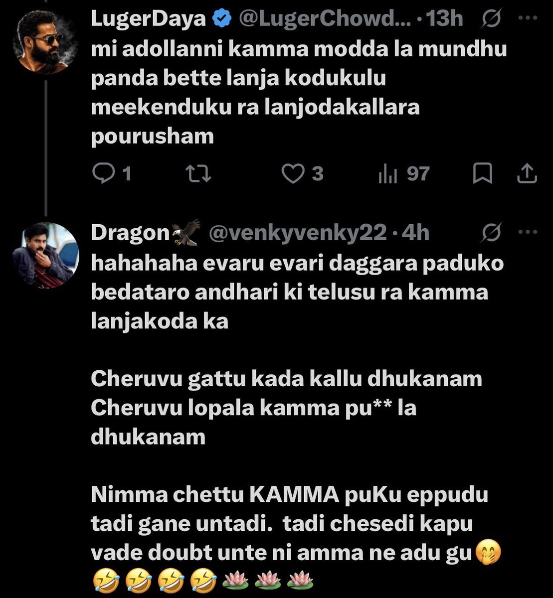 Tyson21AP's tweet photo. Anni nijalu okeysari cheppaka brother @venkyvenky22 🤣🤣🤣🤣
Gundey pagili chastaru ee kammanyna jathi koja lu🤣🤣
But what a reply 🔥🔥 https://t.co/jJE18sjpZU