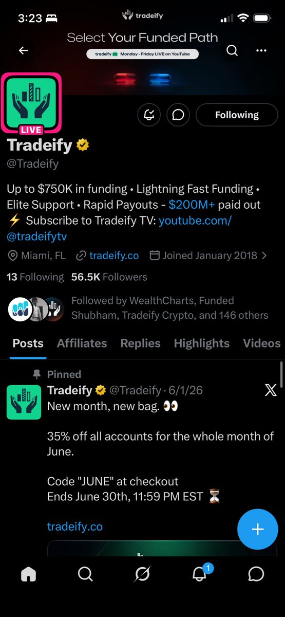 HafChuchu's tweet photo. @tradersconnect_ @Tradeify LG! Appreciate the opportunity 🙌
Get in fam

@a_kboy_ftm @Beebeewhai @Fx_Lameer https://t.co/ydKZLSsV0Z