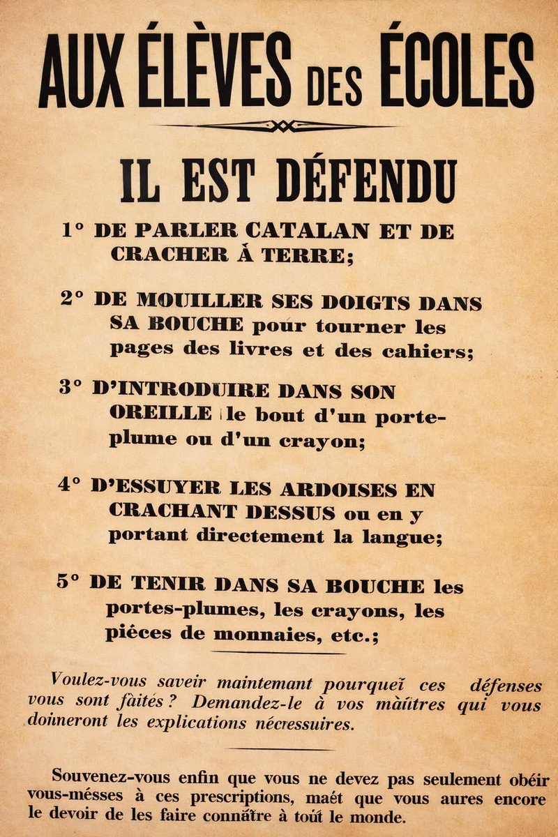 fnmanresa's tweet photo. És prohibit parlar català i escopir a terra.
La llibertat, fraternitat i igualtat del centralisme jacobí molt sobrevalorada. https://t.co/dn7KjiC8sZ