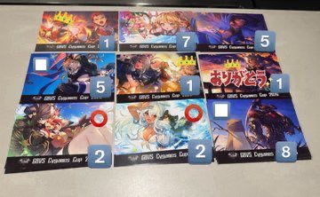 fineseriess's tweet photo. 【交換・譲渡】グラブル グラフェス グラブルフェス 

出）グラブルVS   ポストカード  画像参照
（👑パーシヴァル、👑ビカラ・ユニ、〇ガレヲン・ビィ、〇ゾーイ・イーウィヤその他）

求）ツリー元または1,500円
👑は交換のみ。
〇を譲渡の場合は、無印から1,500円分お迎えください。（別ツリー可） https://t.co/xaxlockJw2