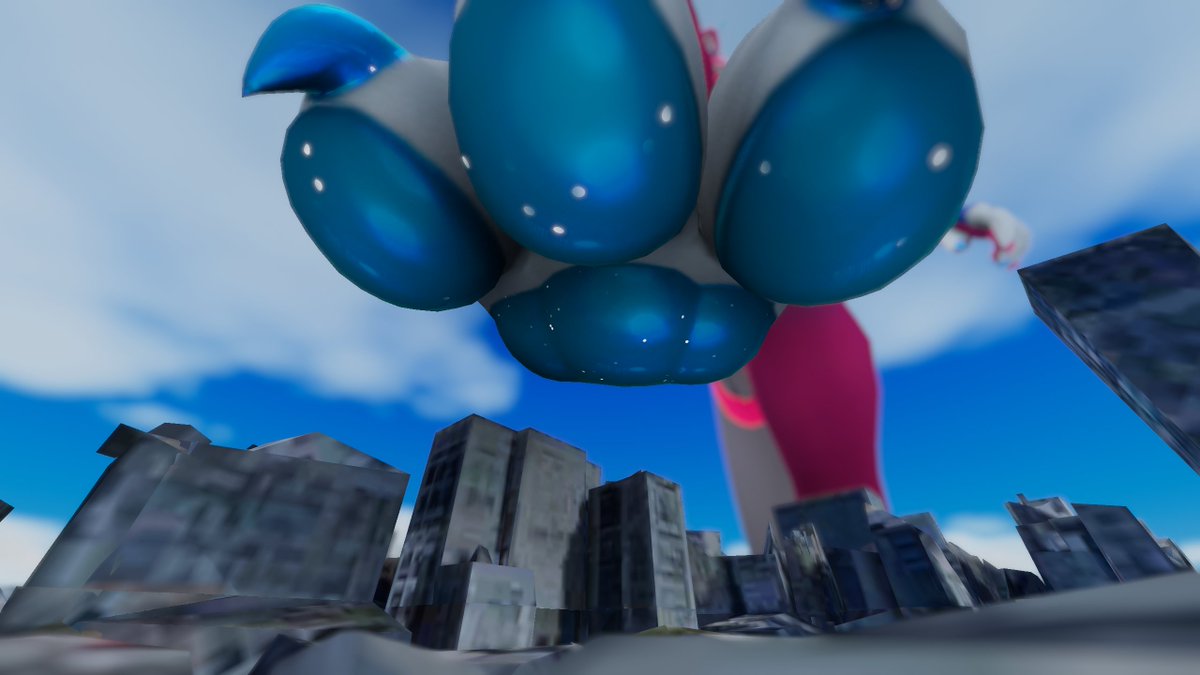 ShinkaPaws's tweet photo. Such a tiny city you all have here. Would be such a shame if I crushed every last bit of it. Good luck specks https://t.co/4JlaBTzpGz