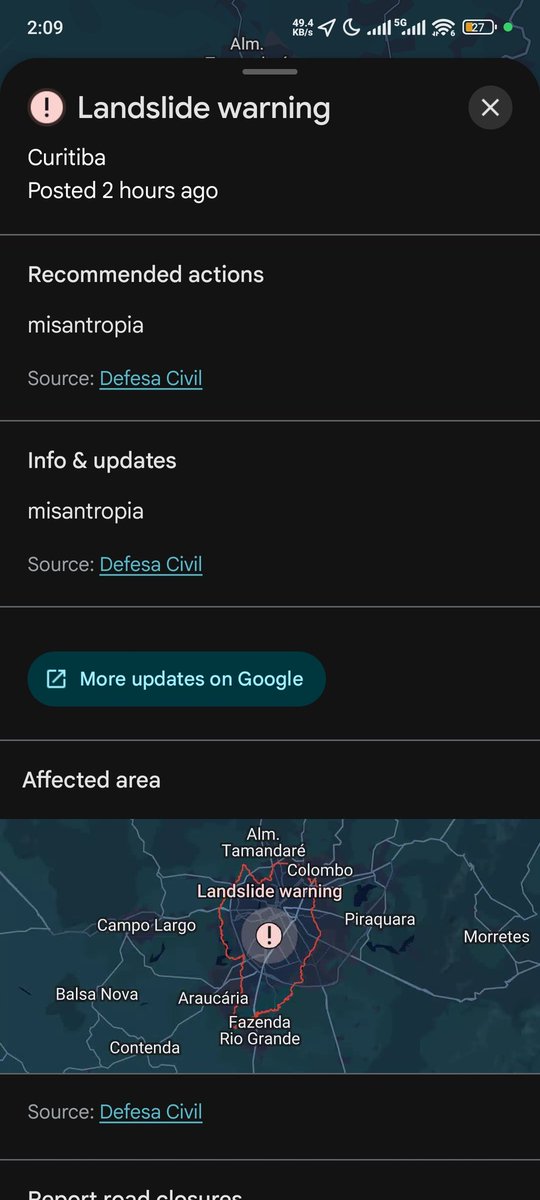 mdunnok's tweet photo. @Yuribr84 @Vlad19713 @imagensper93772 @SamPancher @LEME12 é que tá no google maps como alerta de desastre natural gente https://t.co/FqMv8UWeUI
