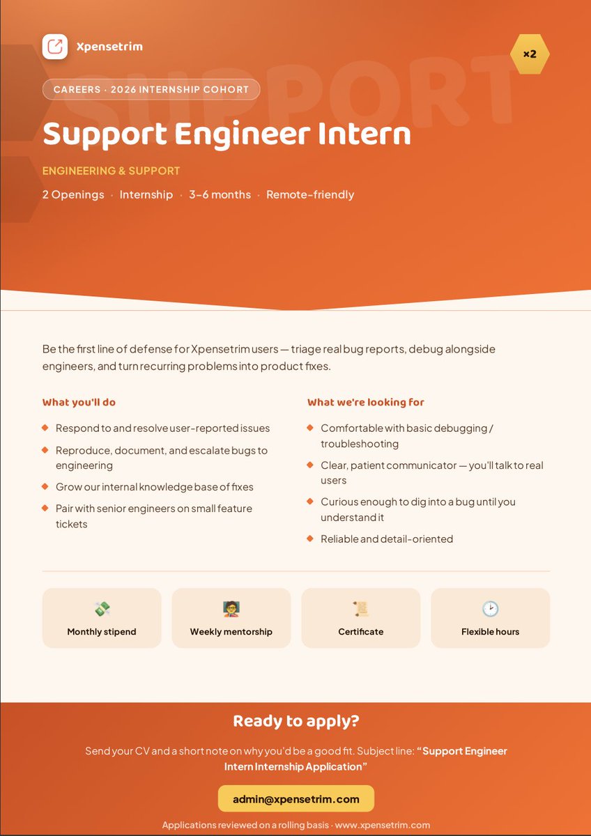xpensetrim's tweet photo. I'm building my team from the ground up. This role is open and available.
Apply now at https://t.co/xw21MHsF4r https://t.co/rZ4jbOtfWD