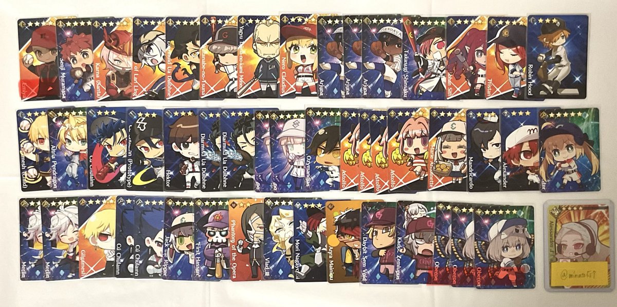 minato567's tweet photo. 【 FGO fate リヨ Dream Striker Grail League 最終再臨 ウエハース 交換 譲渡 】

譲)画像1~9
買取:⚽️¥100 FJ¥300 他定価~

求)同異種 カリオストロ
70/枚(＋送料)

＊詳細リプ https://t.co/8asTuaUnSk