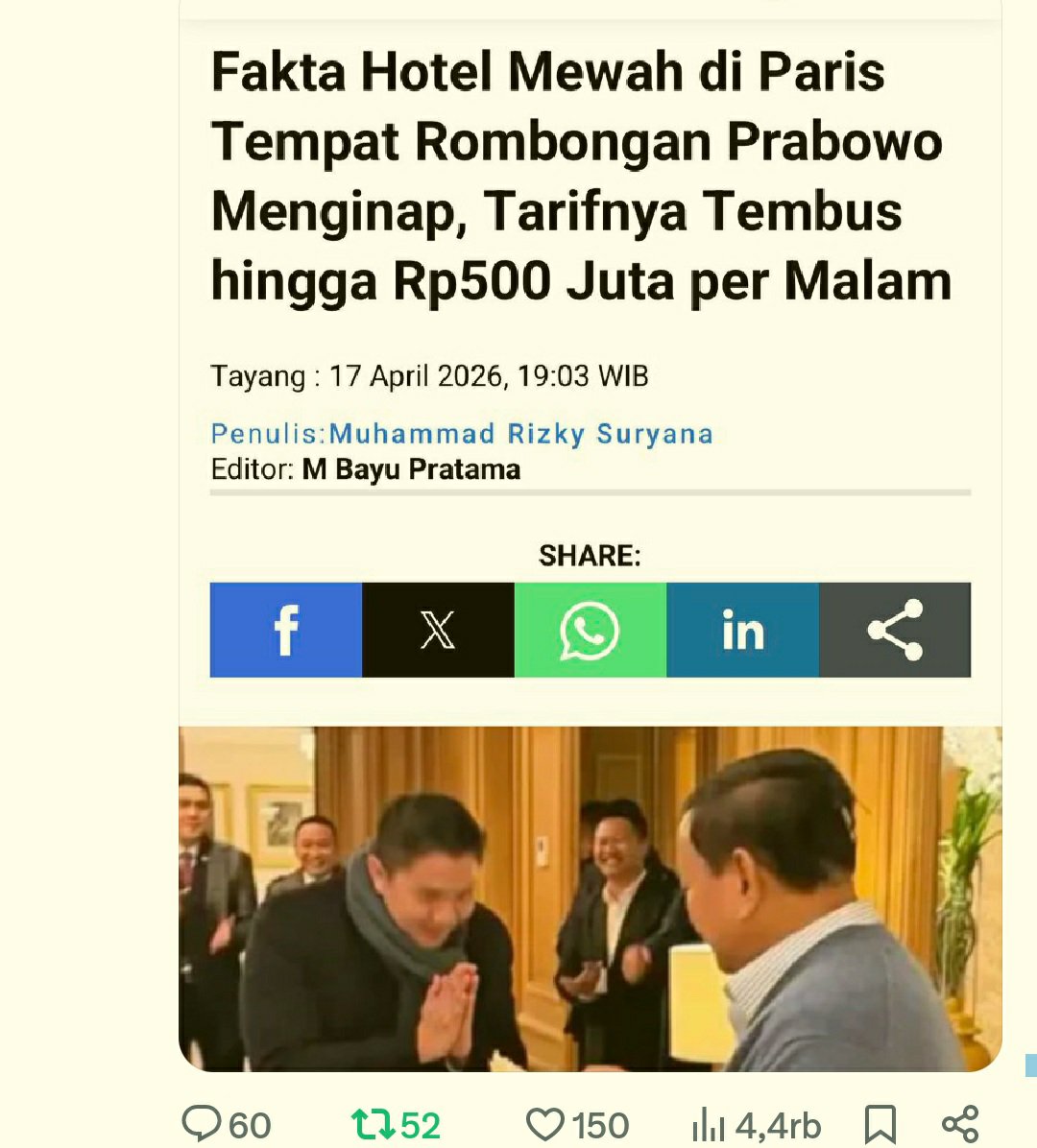 DaudJTP's tweet photo. @DoankWarto HUKUM&amp;demokrasi DIRUSAK @jokowi&amp;skrg dilanjut @prabowo @Gerindra.Mereka rezim jahat yg KKN timbun harta,dollar&amp;emas. Shg tdk trdampak appun. Dsr rezim BRENGSEK @KSPgoid @KemensetnegRI @setkabgoid @CCICPolri @DivHumas_Polri @ListyoSigitP @presisi_polisi @Puspen_TNI #RevolusiRakyat https://t.co/APHSybxXNp