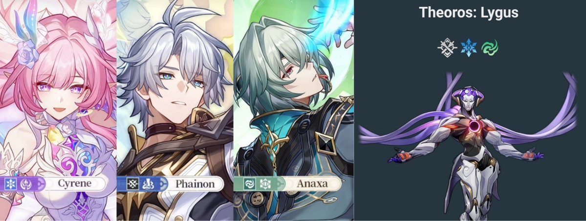 TheMelucifer's tweet photo. since i miss #BigTrio 𔘓⁩🍡

Lygus' weaknesses being Physical, Ice and Wind—as the one who tampered with Destruction, Remembrance and Erudition—effectively made Phainon, Cyrene and Anaxa his downfall and it'll always be one of the best part of bug trio to me. https://t.co/jBzUeNbhHK