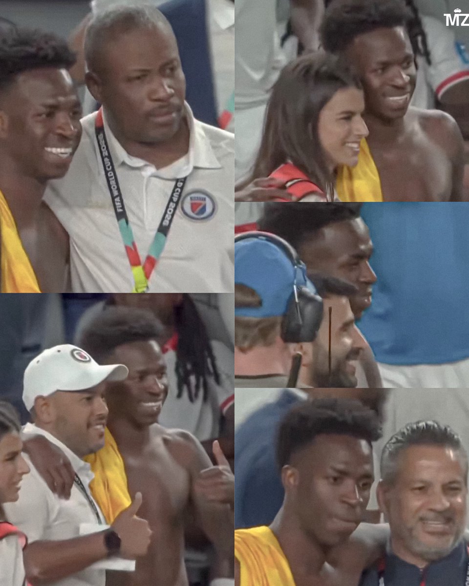 theMadridZone's tweet photo. 🚨 Many staff members of the Haiti team wanted photos with Vinícius Jr. 🤍 https://t.co/EIyVNDTt6G