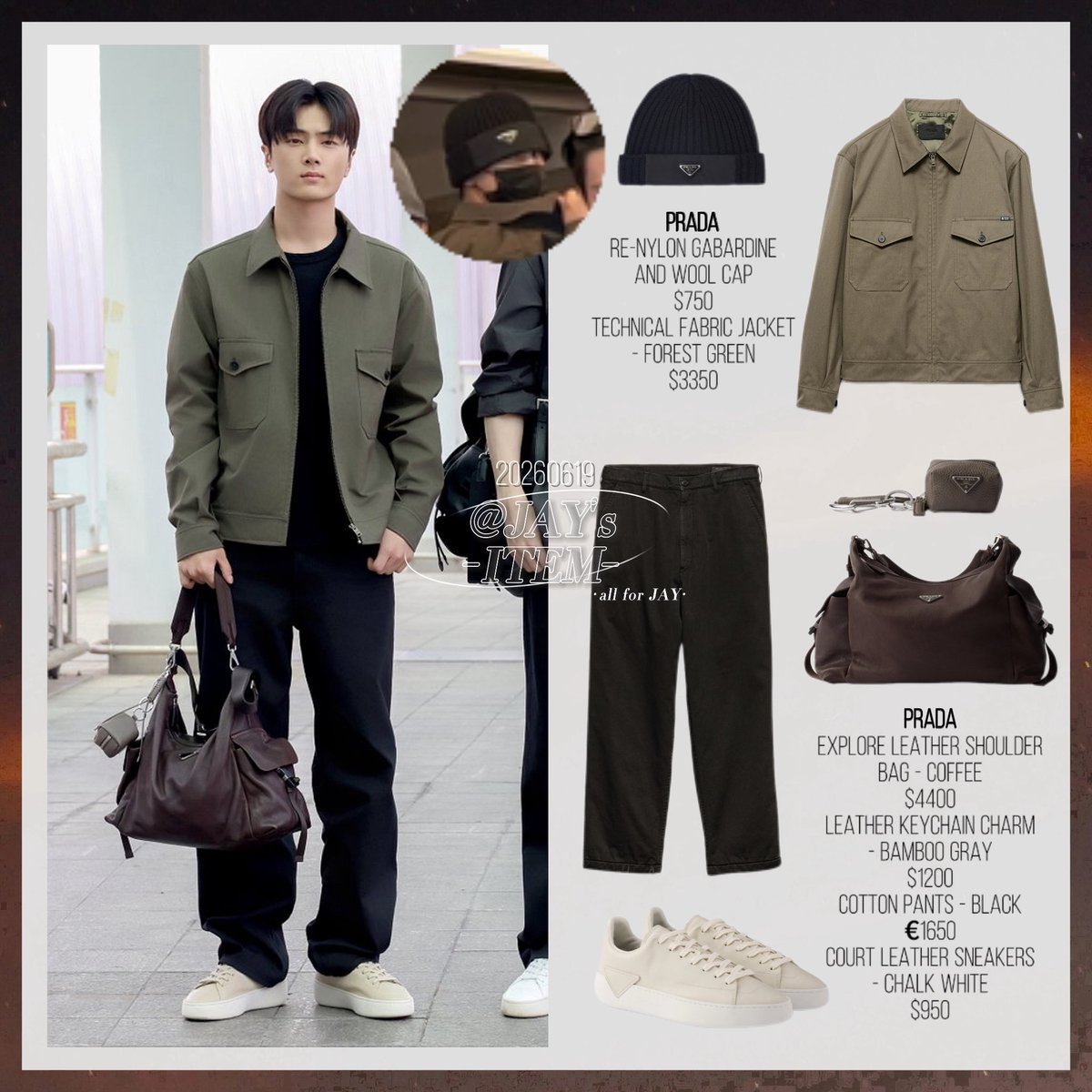 JAYs_ITEM's tweet photo. 🐈‍⬛ 제이옷장 / JAY's wardrobe
✈️ 260619 ICN
🎶 260620 '🇰🇷➡️🇮🇹' tiktok ins douyin

🧢🧥👖👜💎 PRADA

#엔하이픈 #제이 #엔하이픈_제이 #PradaSS27 
#ENHYPEN #JAY #ENHYPEN_JAY
#박종성 #종성 #ジェイ 
#종민수 #종민수템 #손민수 #손민수템 🌟 https://t.co/87oPecv6N2