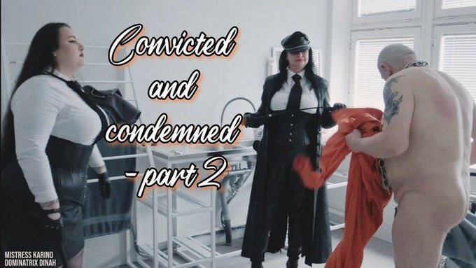 Dominatrix Dinah - Convicted and condemned to Warsaw Prison by two Leather Officers/Mistresses. This is the second part of the entire clip. The main themes are humiliation, discipline, protocol, cold showers, and the lock-up of our slave, prisoner. https://t.co/YNHDP6X73E https://t.co/hUAHzbOYZJ
