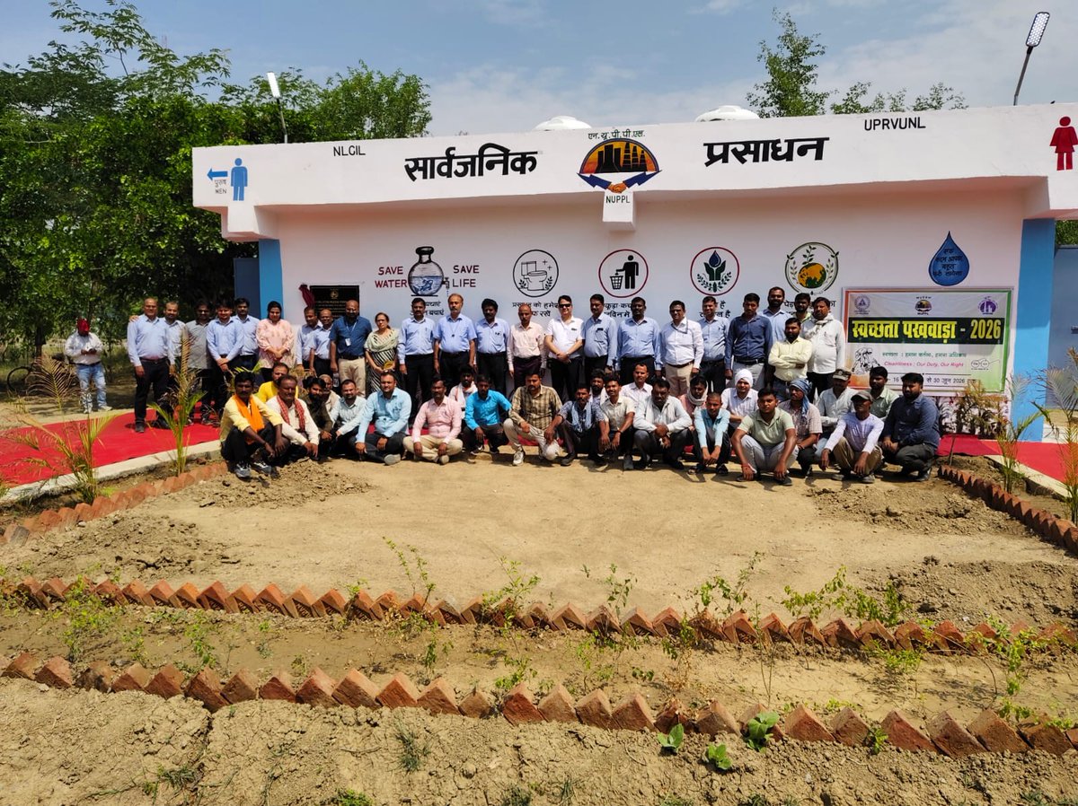 NUPPL_Official's tweet photo. As part of #SwachhataPakhwada2026, Shri Durai Kumar S, Executive Director &amp; CEO/NUPPL, inaugurated a Public Toilet at Sangam Township on 20 June 2026.
The initiative reinforces NUPPL's commitment to cleanliness, public hygiene and creating healthier, more sustainable communities. https://t.co/4hdcCF27Wj