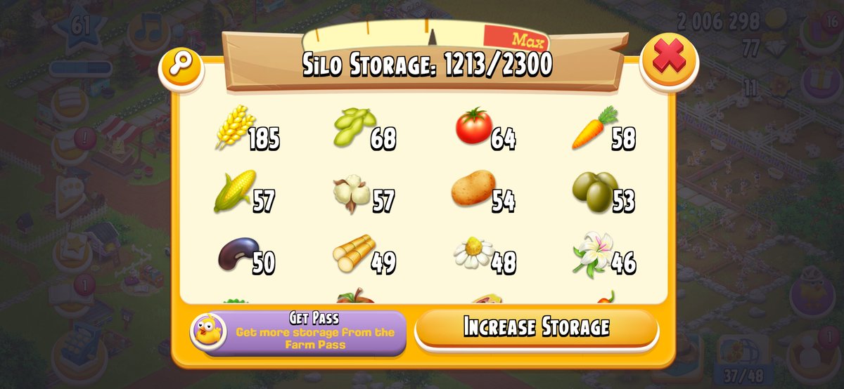 siskamiku's tweet photo. #WTS AKUN HAYDAY
LV 61 barn 2450 silo 2300

lahan utama kebuka 40%
rumah pakai set dekor langka 
Lahan full dekorasi 
Free 3JT+ koin
Free 77 diamond 
Free 1000+ isi lumbung 
Free TOM 3hr
Slot toko 19 box 

130K akun fresh
siapkan email sendiri

#akunhayday #zonauang
#haydayfarm https://t.co/qzEW7AhIc7