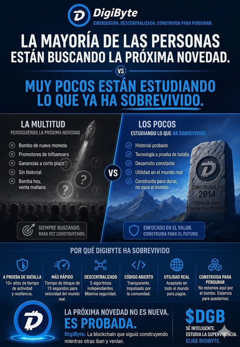 Digi_conciencia's tweet photo. 🔎La mayoría busca la próxima novedad.

Muy pocos estudian lo que ha perdurado. ⚡️

$DGB https://t.co/Spds6Bsf2b