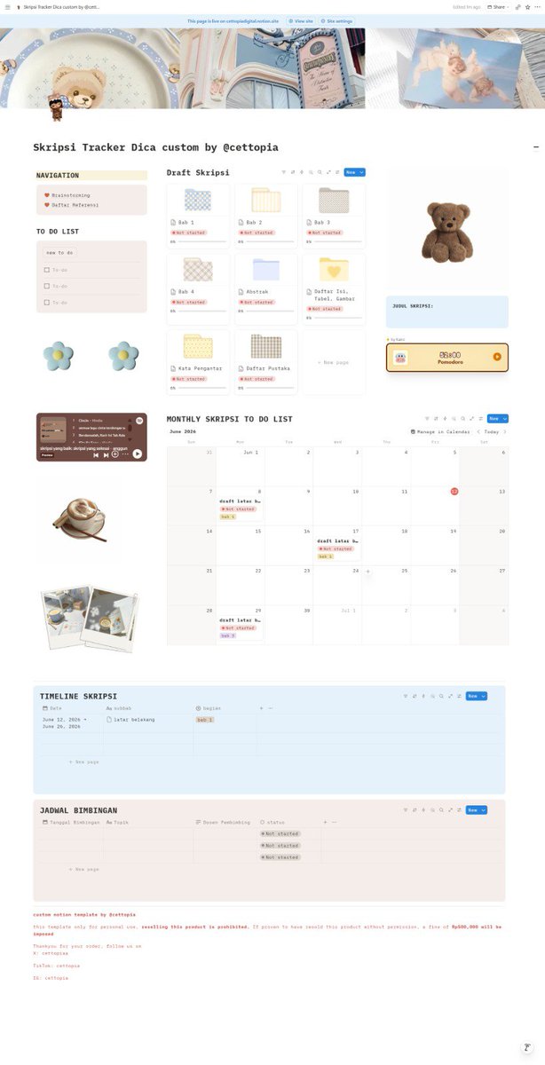 cettopiaa's tweet photo. haloo aku open custom template notion yaa yuk yang mau langsung aja wa di bio #bealanja #zonauangㅤ https://t.co/VTdLSJKuup