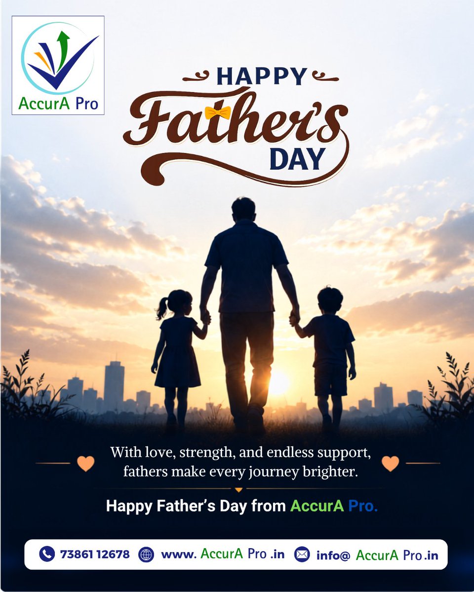 AccurA234's tweet photo. With love, strength, and endless support, fathers make every journey brighter.
AccurA Pro wishes all amazing fathers a very Happy Father’s Day! 💙
#HappyFathersDay #FathersDay2026 #AccurAPro #FatherLove #FamilyFirst https://t.co/6Jxvhxe8uY