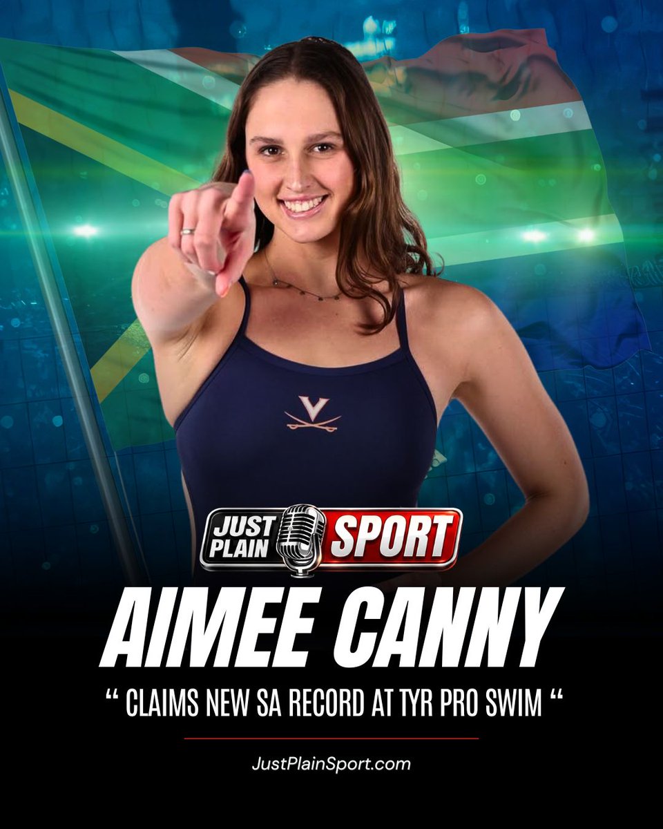 JustPlainX's tweet photo. 🇿🇦 AIMEE CANNY SHATTERS TWO SOUTH AFRICAN RECORDS IN ONE NIGHT IN INDIANAPOLIS 🌊

Aimee Canny touched the wall in Indianapolis on Wednesday morning and looked up at a time she already knew by heart. 1:56.59. Her own African record in the 200m freestyle, broken for the third time, the second time in two months alone.

It barely registered as news anymore. What she did with it that evening did.

Hours later, with that brand new record still hers to defend in the final, Canny scratched the race. She walked away from an event she had just claimed the right to dominate, choosing instead to chase a different kind of history in the 200m individual medley...

🎙️ FULL STORY: https://t.co/7a58dxstA2

#JustPlainSport #AimeeCanny #Swimming