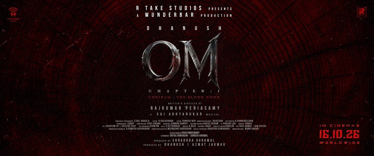 OMTheMovie's tweet photo. #OM Annamalaiyarukku Arohara 🙏

Thank you for the massive love on #OMFirstStrike!💥

#OMChapter1 in Hindi &amp; Telugu very soon!🤩

#UDHIRAMTHEBLOODWOOD

YOUTUBE LINK 🔗: https://t.co/CZnrDAa6I8

@dhanushkraja @mammukka @Rajkumar_KP @SaiAbhyankkar @wunderbarfilms @RTakeStudios https://t.co/eL9hhXGa08