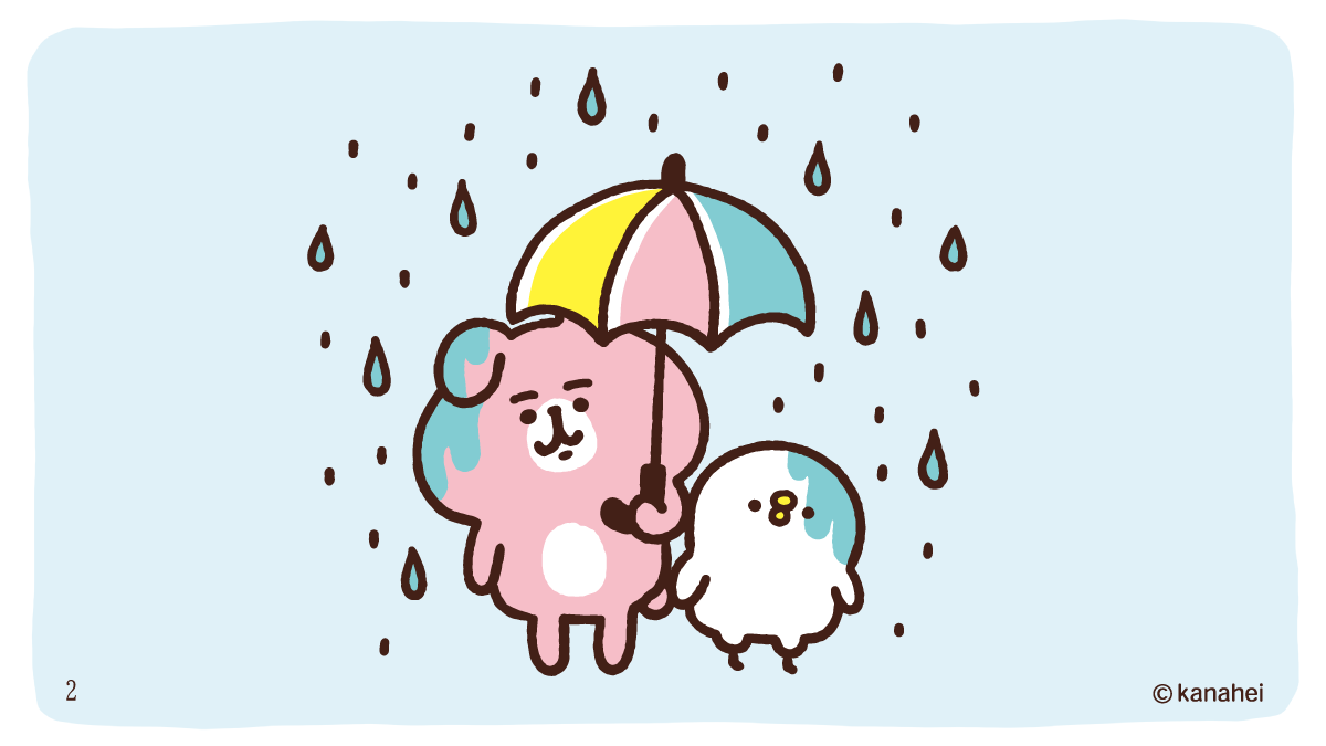 kanahei_animals's tweet photo. 傘も雨もはんぶんこ☔

#梅雨
#カナヘイの小動物
#ピスケとうさぎ https://t.co/wFMoCQXPw8
