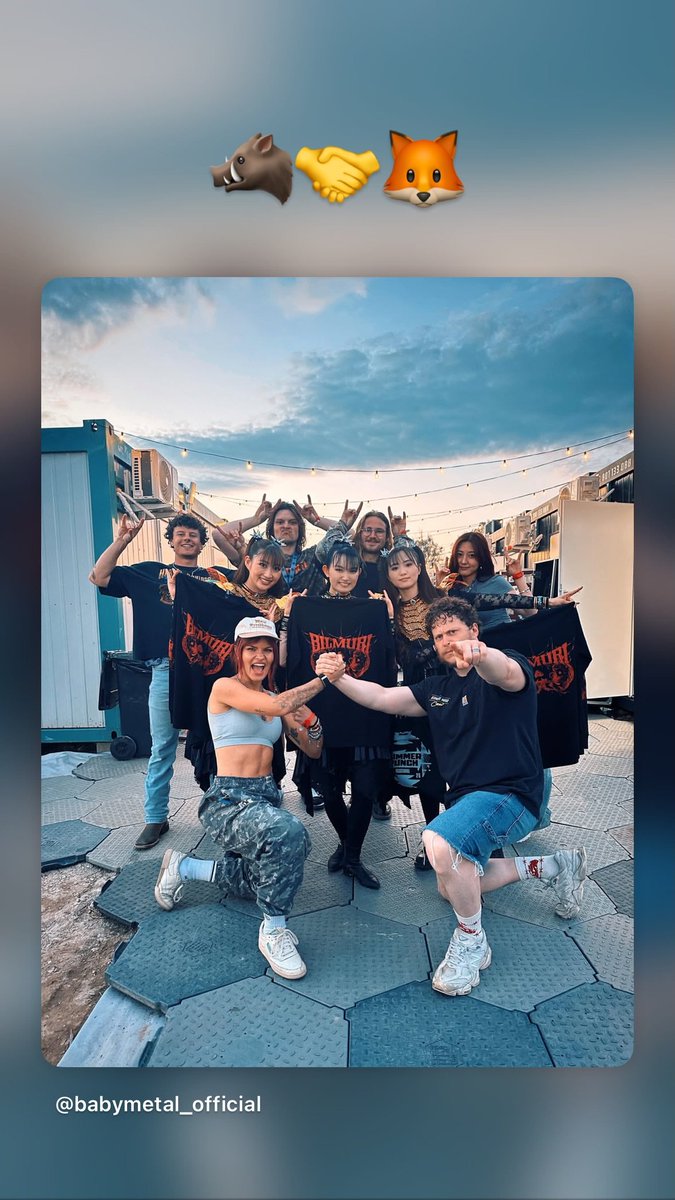 soulbicycle's tweet photo. .@BilmuriTweets on Instagram Stories.
#Bilmuri #BABYMETAL #BABYMETALWORLDTOUR2026 #SummerPunch #Warsaw
https://t.co/MyAcFfaEyX https://t.co/13SBuZR8W8