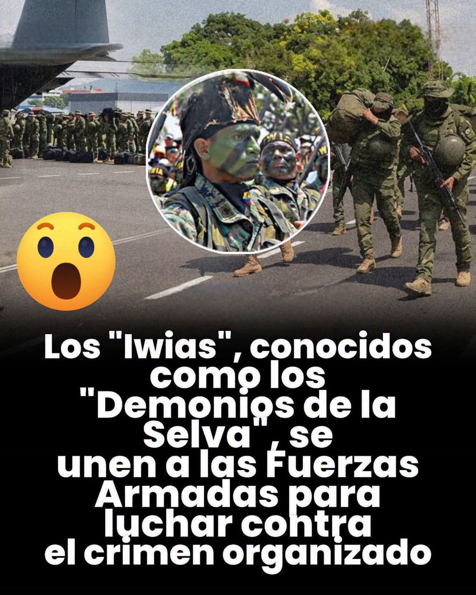DejemosM's tweet photo. Quienes son los #Iwias?
Son conocidos como los "Demonios de la Selva", se unen a las Fuerzas Armadas para luchar contra el crimen organizado en #Guayaqiil https://t.co/wCBZ6ryVNb
